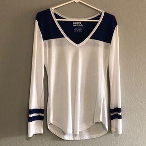White and Blue Sporty Top